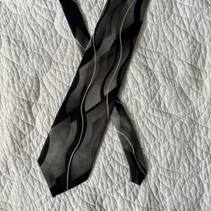 Black and Gray Men's Silk Tie